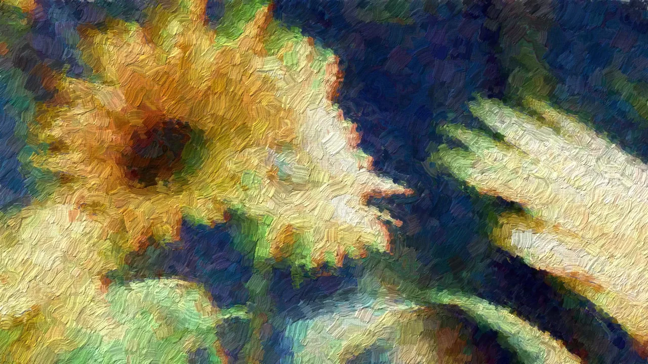 Painterly yellow flowers made with Paintify-GPU