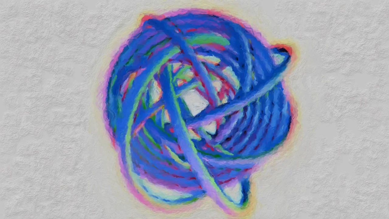 A blue and violet abstract form processed with Paintify-GPU